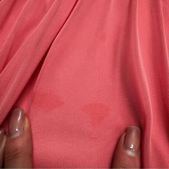 David’s Bridal Short Chiffon Dress Lace Top Size 14 - Picture 5 of 8